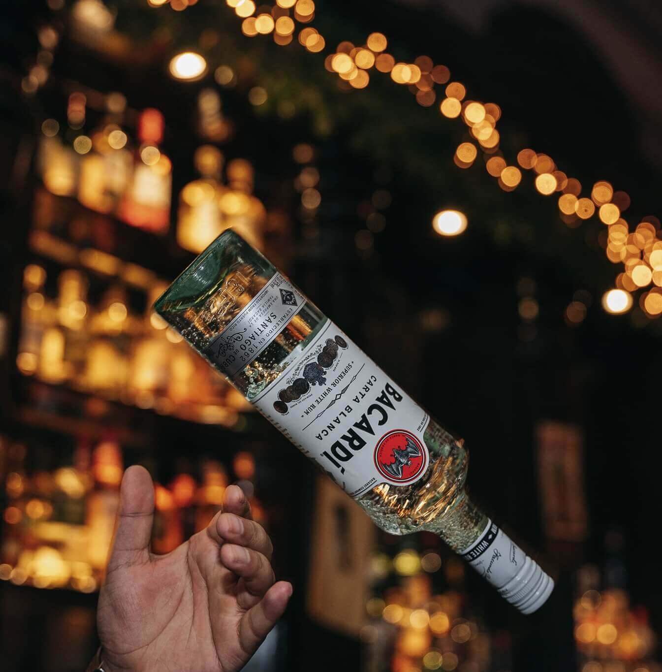 Drinks at Bohemian Pub — cocktails and pints on the bar